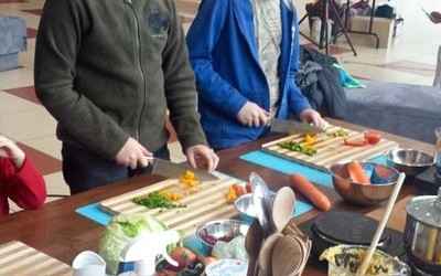 warsztaty kulinarne integracyjne integracja dla firm lubelskie lublin zabawa dzieci dorośli galeria gala blogger blogerzy przepisy gotowanie